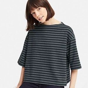Uniqlo T-Shirt Stripe Wide 3/4 Sleeve Women’s M